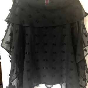 Gorgeous 2-piece black dress top with tank.